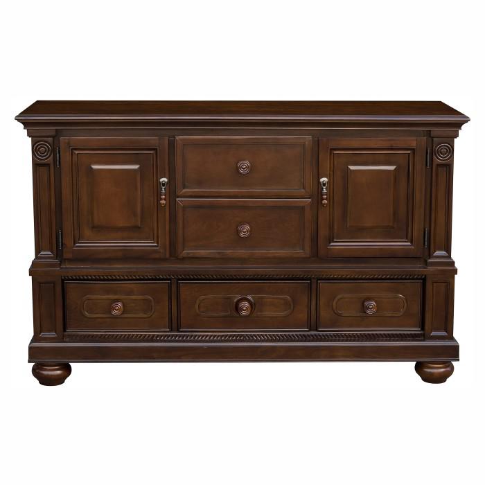 Lordsburg Buffet/Server in Brown Cherry 5473-55 - U&U Home Budget Furniture (Carteret, NJ)