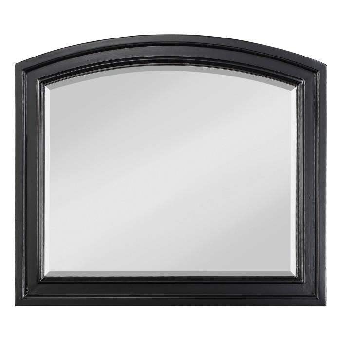 Laurelin Mirror in Black 1714BK-6 - U&U Home Budget Furniture (Carteret, NJ)