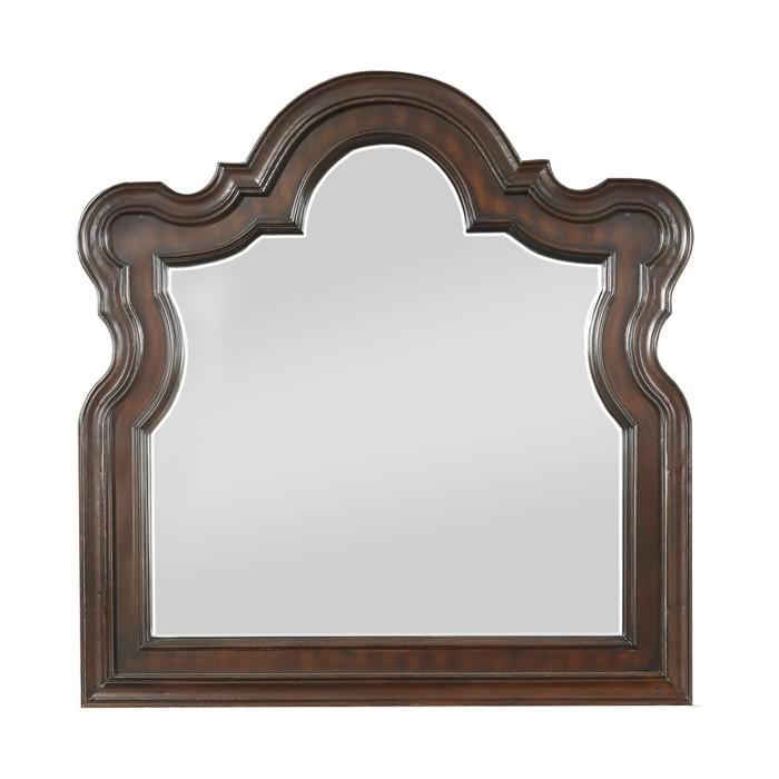 Royal Highlands Mirror in Rich Cherry 1603-6 - U&U Home Budget Furniture (Carteret, NJ)
