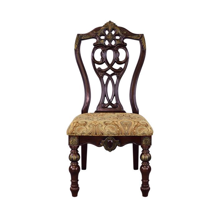 Catalonia Side Chair in Cherry (Set of 2) - U&U Home Budget Furniture (Carteret, NJ)