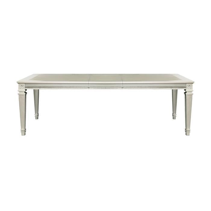 Bevelle Rectangular Dining Table in Silver 1958-96 - U&U Home Budget Furniture (Carteret, NJ)