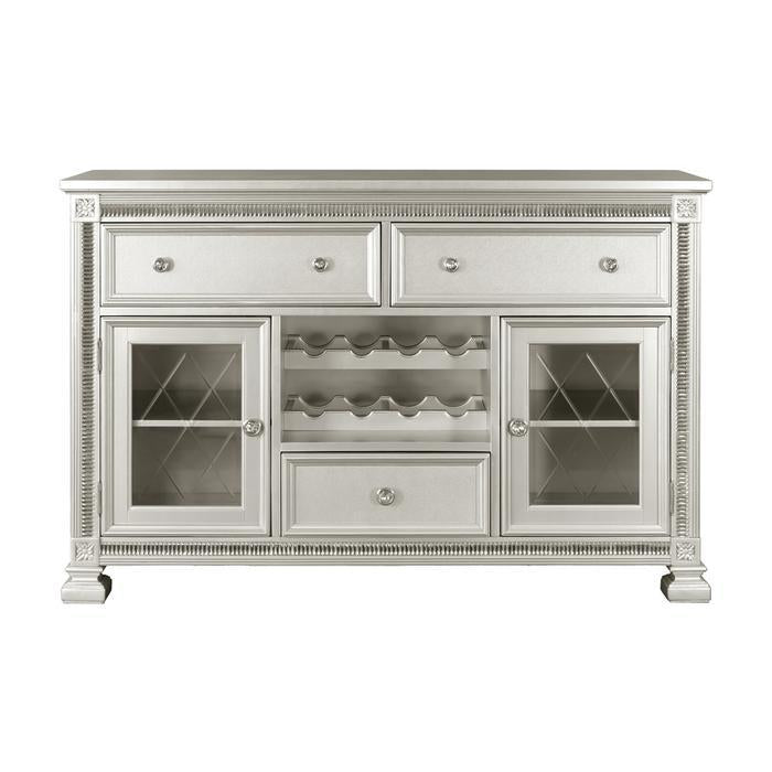 Bevelle Server in Silver 1958-40 - U&U Home Budget Furniture (Carteret, NJ)