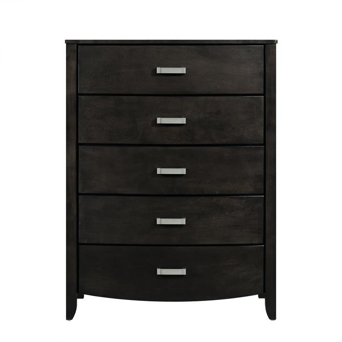 Lyric 5 Drawer Chest in Brownish Gray 1737NGY-9 - U&U Home Budget Furniture (Carteret, NJ)