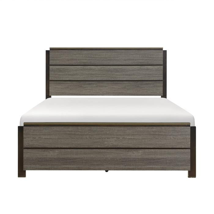 Vestavia Queen Panel Bed in Gray 1936-1 - U&U Home Budget Furniture (Carteret, NJ)