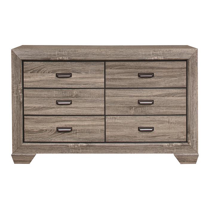 Beechnut 6 Drawer Dresser in Natural 1904-5 - U&U Home Budget Furniture (Carteret, NJ)