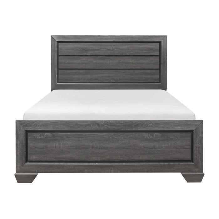 Beechnut Queen Panel Bed in Gray - U&U Home Budget Furniture (Carteret, NJ)