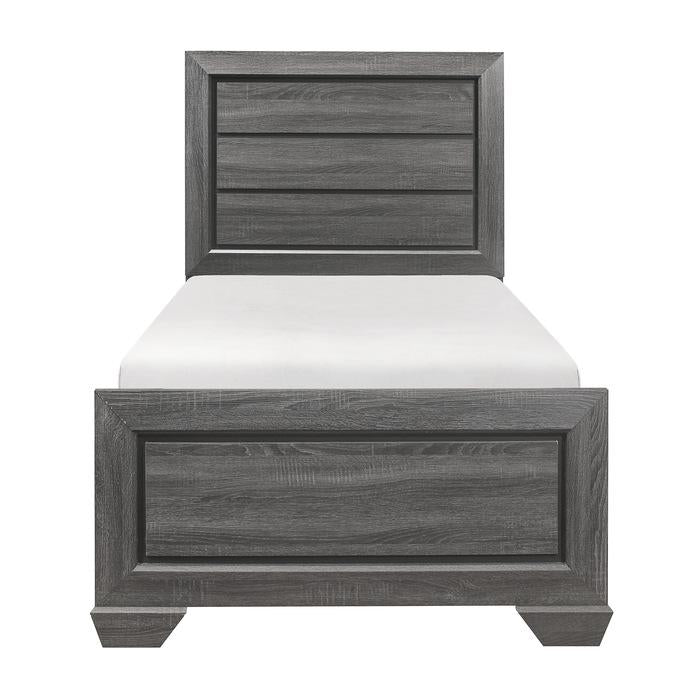 Beechnut Twin Bed in Gray - U&U Home Budget Furniture (Carteret, NJ)