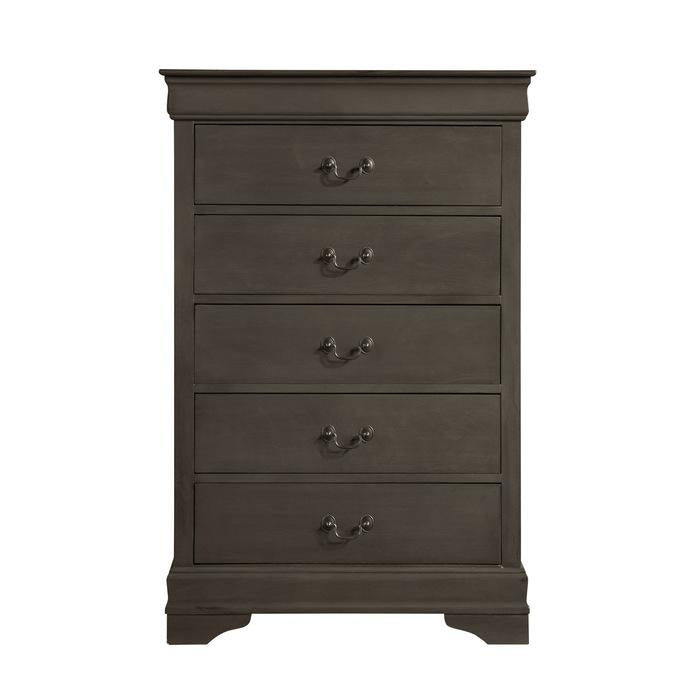 Mayville 5 Drawer Chest in Gray 2147SG-9 - U&U Home Budget Furniture (Carteret, NJ)