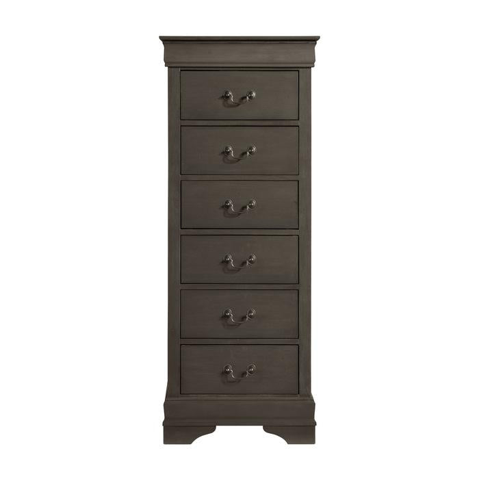 Mayville 6 Drawer Lingerie Chest in Gray 2147SG-12 - U&U Home Budget Furniture (Carteret, NJ)