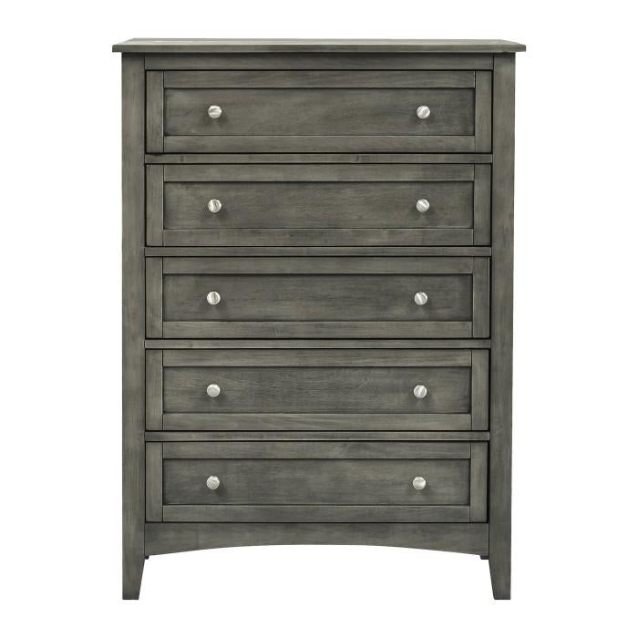 Garcia 5 Drawer Chest in Gray 2046-9 - U&U Home Budget Furniture (Carteret, NJ)