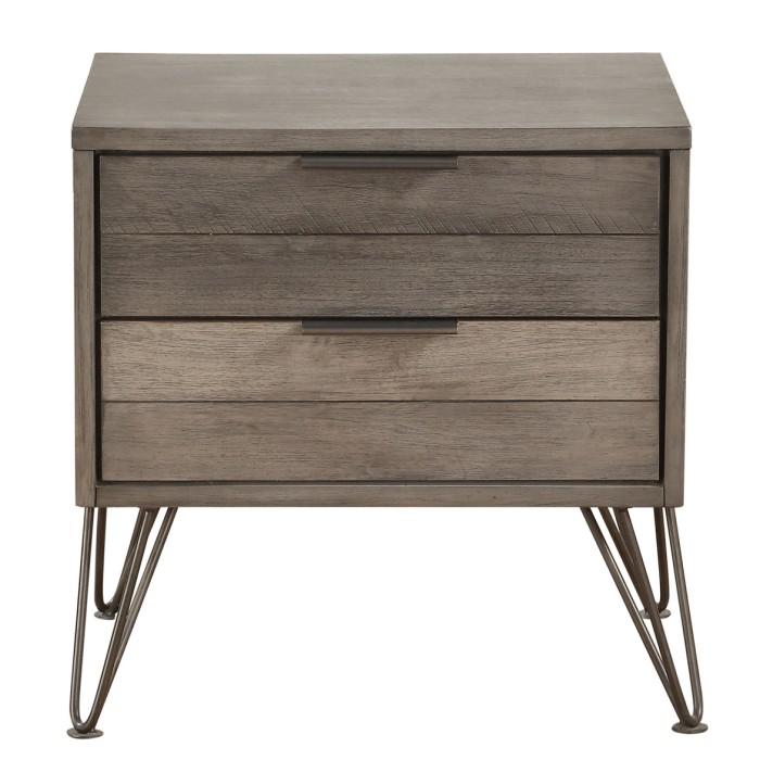 Urbanite Nightstand in Tri-tone Gray 1604-4 - U&U Home Budget Furniture (Carteret, NJ)