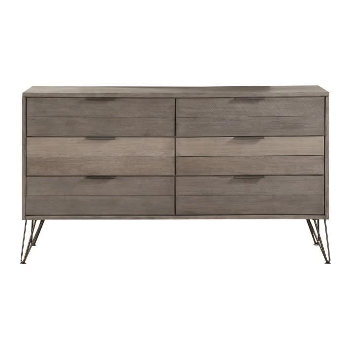Urbanite Dresser in Tri-tone Gray 1604-5 - U&U Home Budget Furniture (Carteret, NJ)