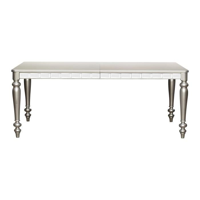 Orsina Dining Table in Silver 5477N-96 - U&U Home Budget Furniture (Carteret, NJ)