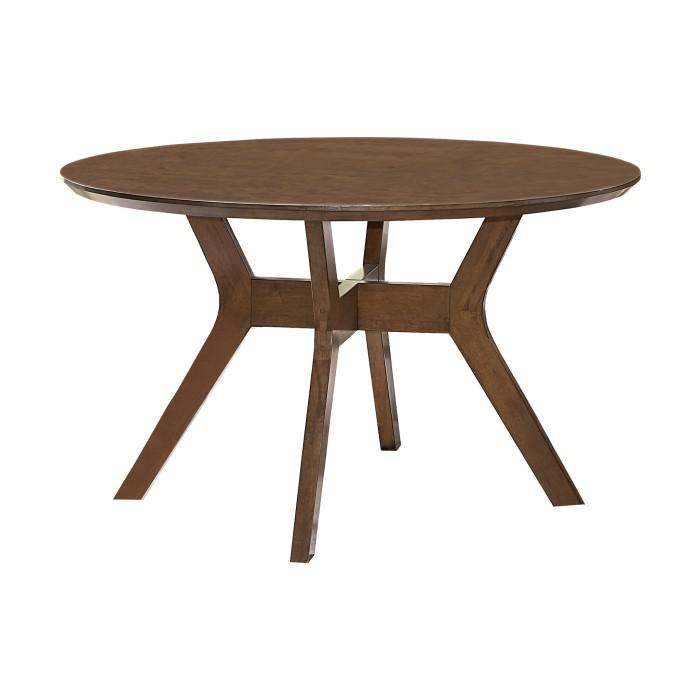 Edam Round Dining Table in Light Oak 5492-52 - U&U Home Budget Furniture (Carteret, NJ)