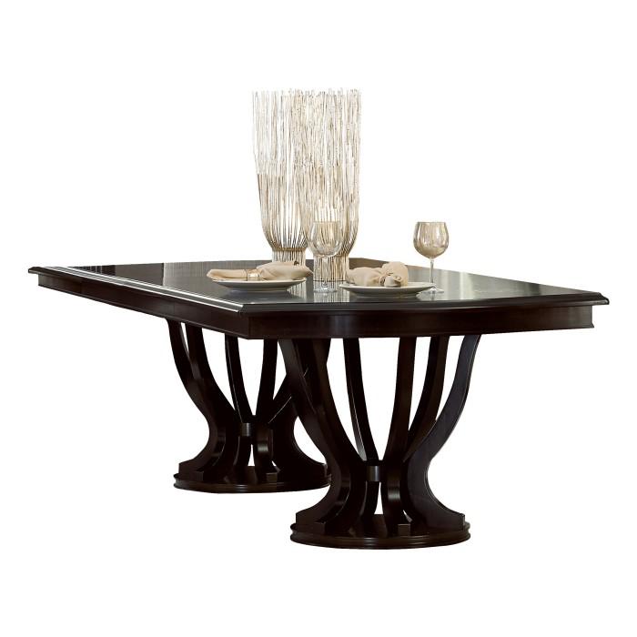 Savion Dining Table in Espresso 5494-106* - U&U Home Budget Furniture (Carteret, NJ)