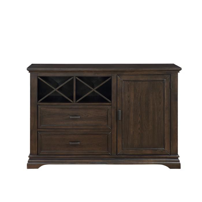 Makah Server in Dark Brown 5496-40 - U&U Home Budget Furniture (Carteret, NJ)