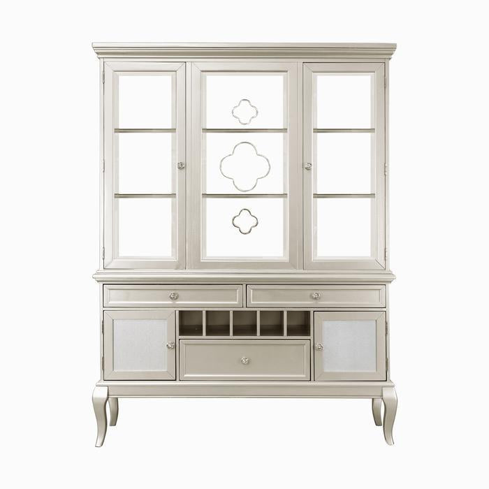Crawford Buffet and Hutch in Silver 5546-50* - U&U Home Budget Furniture (Carteret, NJ)