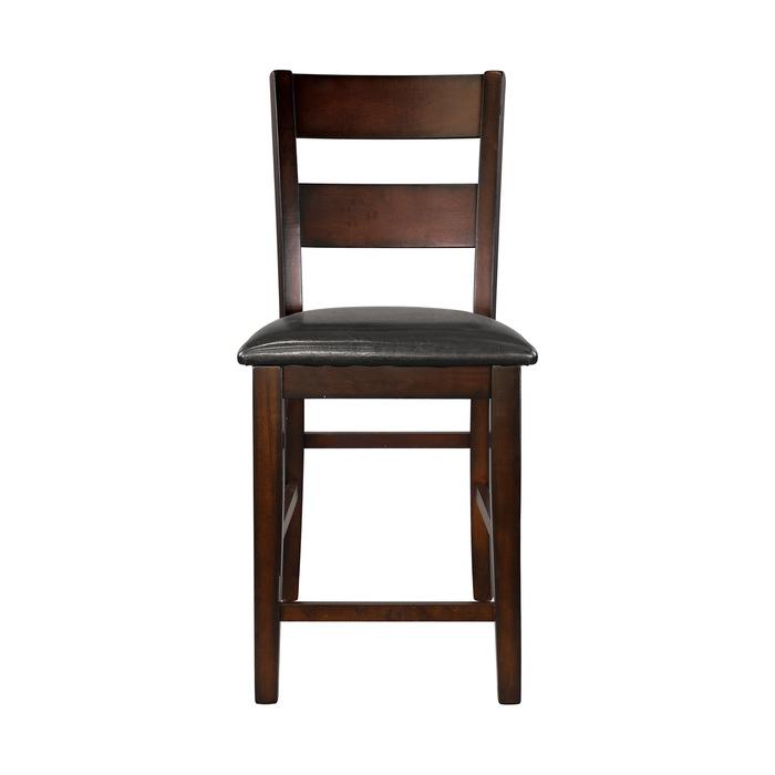 Mantello Counter Height Chair in Cherry (Set of 2) - U&U Home Budget Furniture (Carteret, NJ)