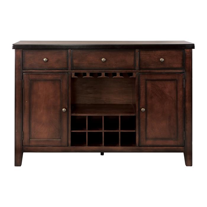 Mantello Server in Cherry 5547-40 - U&U Home Budget Furniture (Carteret, NJ)