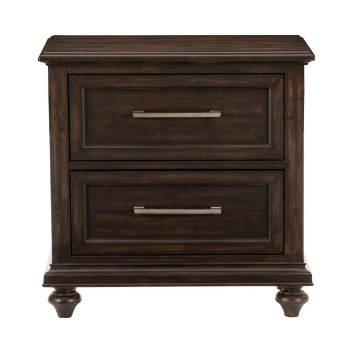 Cardona Nightstand in Driftwood Charcoal 1689-4 - U&U Home Budget Furniture (Carteret, NJ)