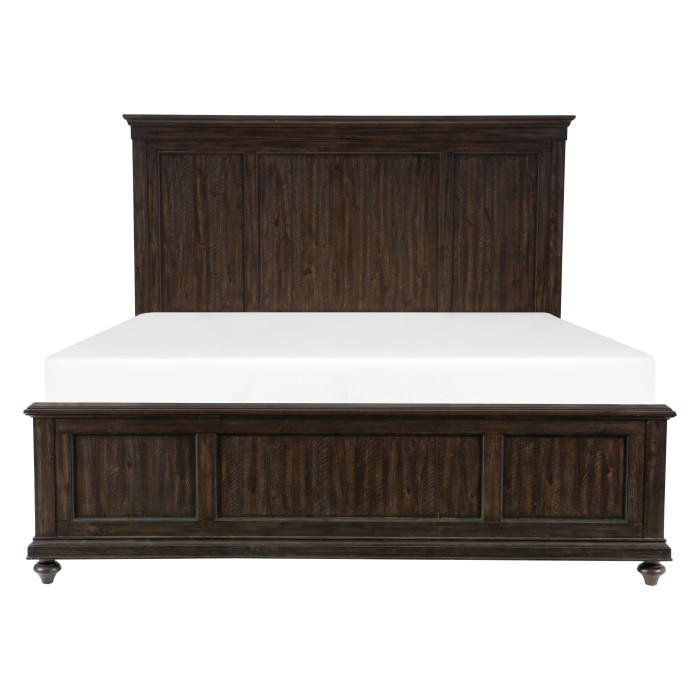 Cardona Queen Panel Bed in Driftwood Charcoal 1689-1* - U&U Home Budget Furniture (Carteret, NJ)