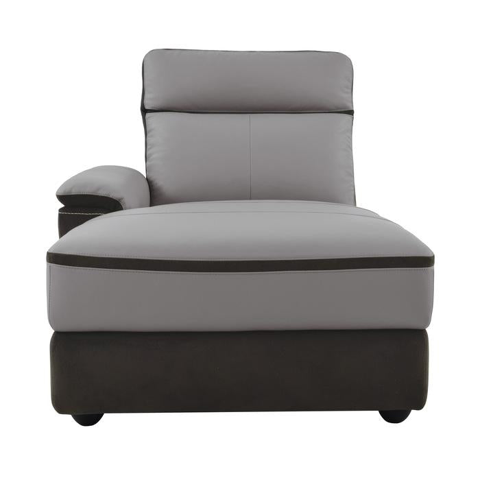 Laertes Left Side Chaise in Taupe Gray 8318-5L - U&U Home Budget Furniture (Carteret, NJ)