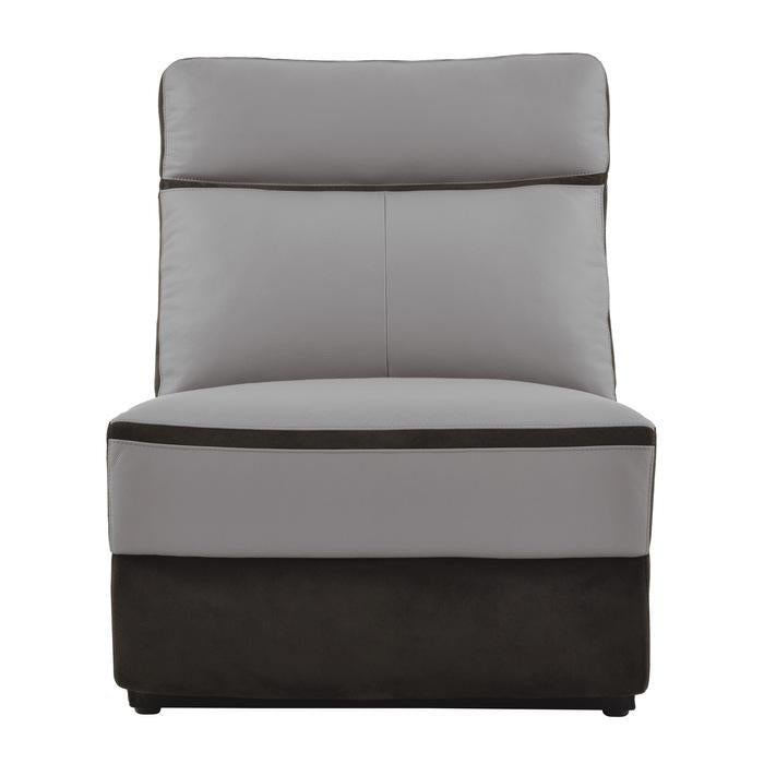 Laertes Power Armless Reclining Chair in Taupe Gray 8318-ARPW - U&U Home Budget Furniture (Carteret, NJ)