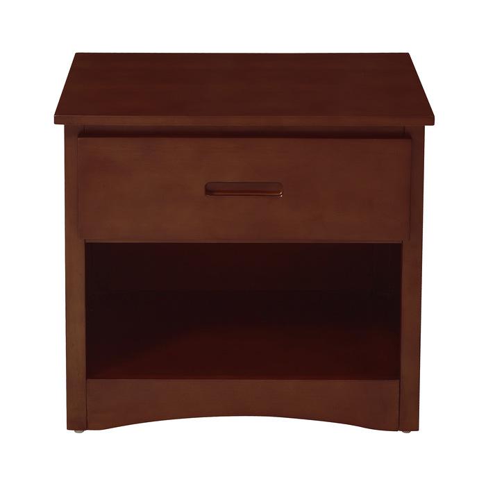 Rowe 1 Drawer Night Stand in Dark Cherry B2013DC-4 - U&U Home Budget Furniture (Carteret, NJ)