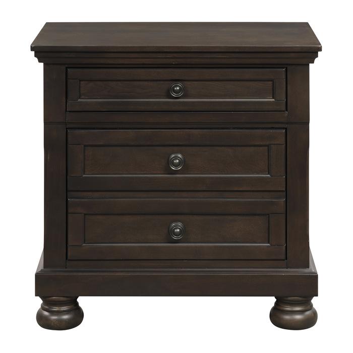 Begonia Nightstand in Gray 1718GY-4 - U&U Home Budget Furniture (Carteret, NJ)