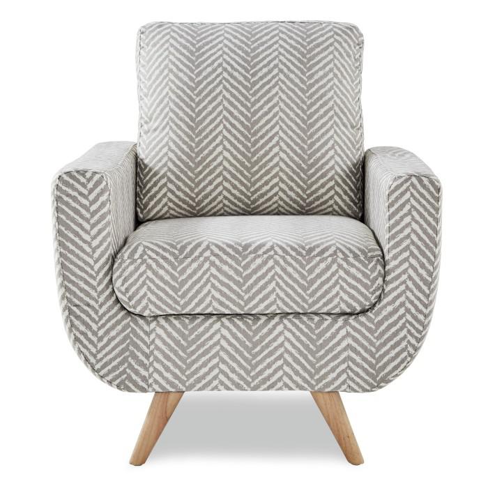 Deryn Accent Chair in Gray 8327GY-1S - U&U Home Budget Furniture (Carteret, NJ)