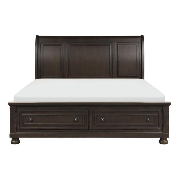 Begonia Queen Platform Bed in Gray 1718GY-1* - U&U Home Budget Furniture (Carteret, NJ)