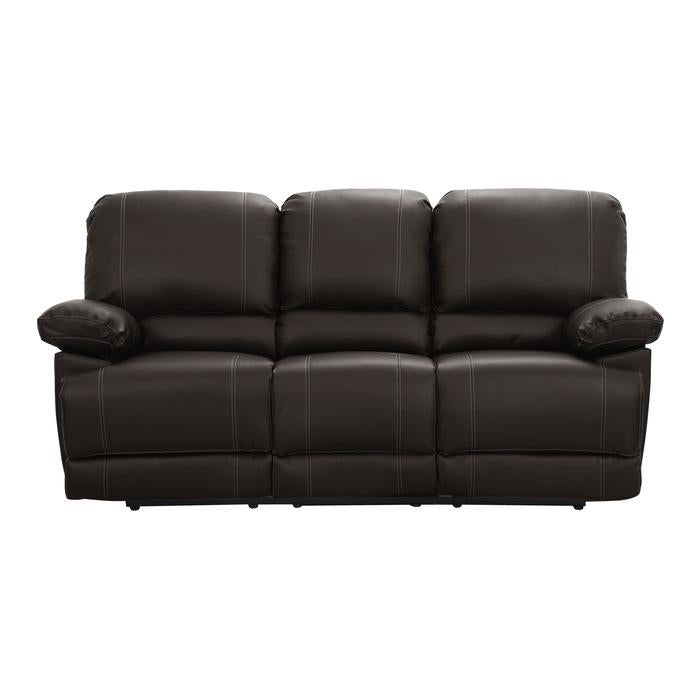 Cassville Double Reclining Sofa in Dark Brown 8403-3 - U&U Home Budget Furniture (Carteret, NJ)