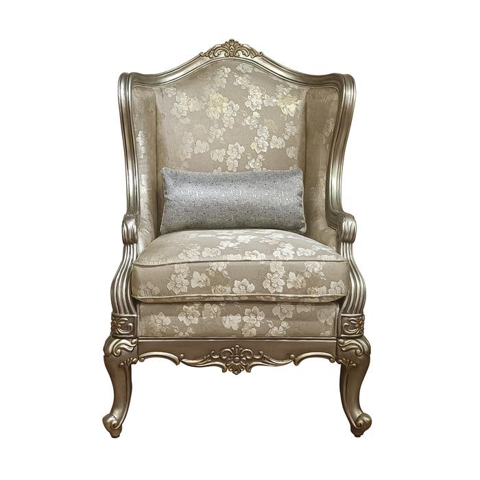 Florentina Accent Chair in Taupe 8412-1 - U&U Home Budget Furniture (Carteret, NJ)