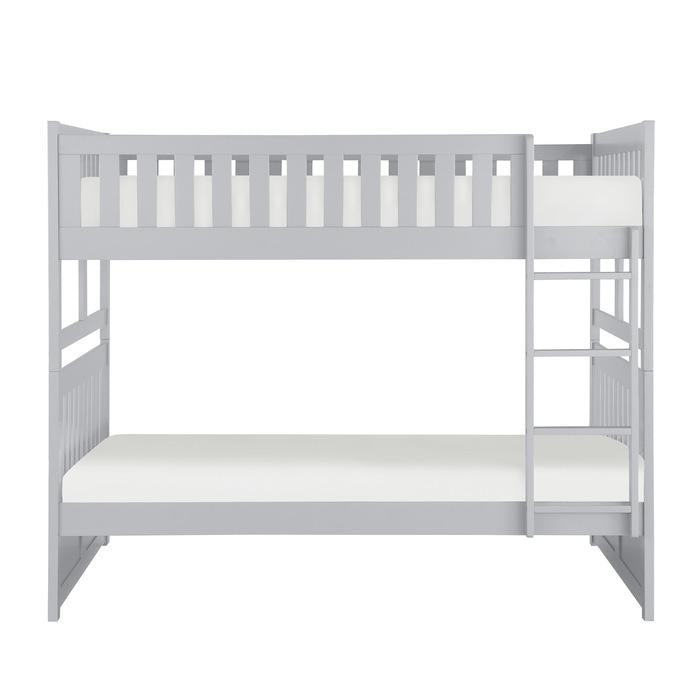 Orion Full/Full Bunk Bed in Gray B2063FF-1* - U&U Home Budget Furniture (Carteret, NJ)