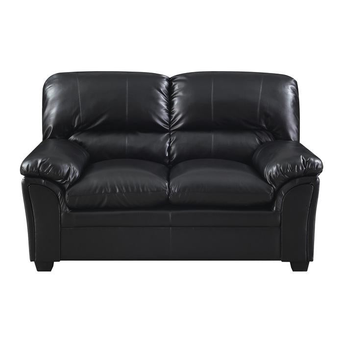 Talon Loveseat in Black 8511BK-2 - U&U Home Budget Furniture (Carteret, NJ)