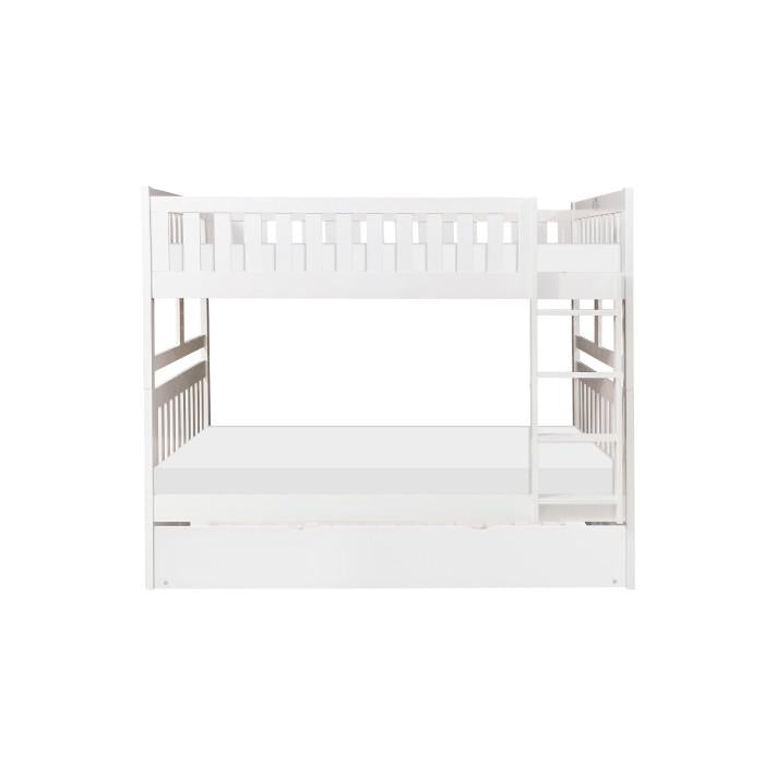 Galen Full/Full Bunk Bed w/ Twin Trundle in White B2053FFW-1*R - U&U Home Budget Furniture (Carteret, NJ)