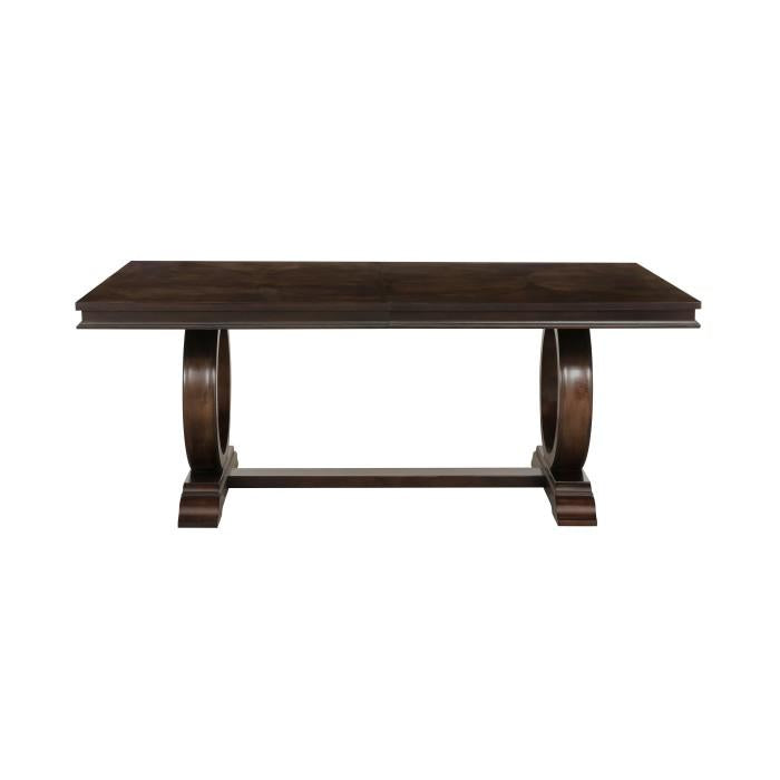 Oratorio Dining Table in Dark Cherry 5562-96* - U&U Home Budget Furniture (Carteret, NJ)