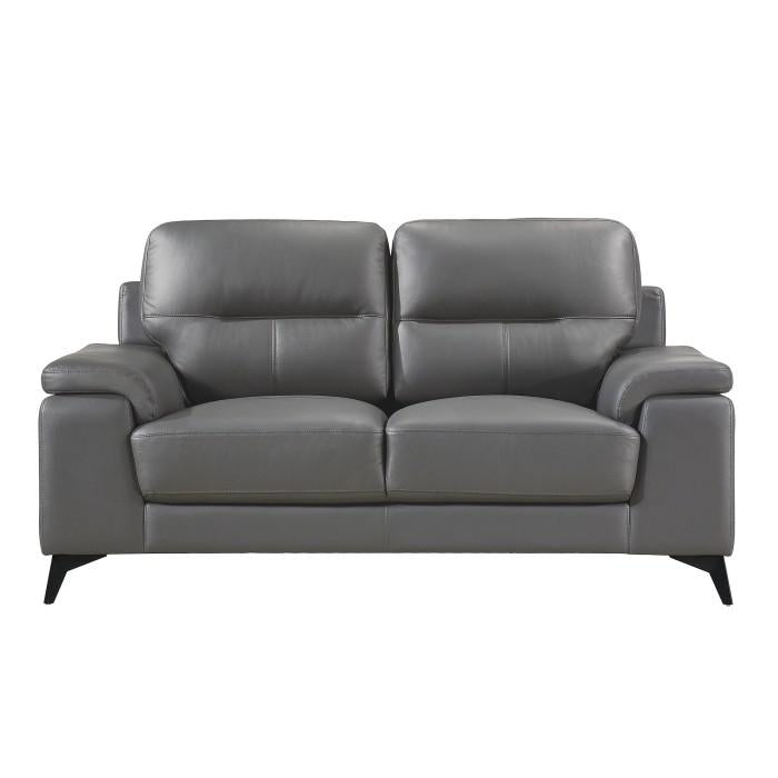 Mischa Loveseat in Dark Gray 9514DGY-2 - U&U Home Budget Furniture (Carteret, NJ)