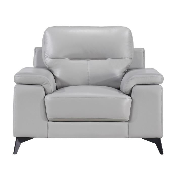 Mischa Chair in Silver Gray 9514SVE-1 - U&U Home Budget Furniture (Carteret, NJ)