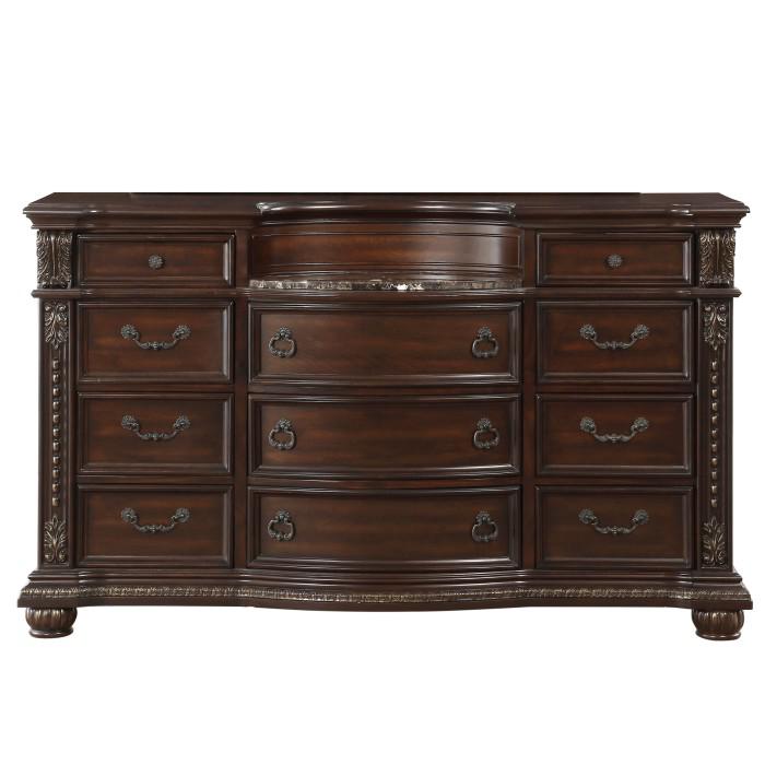 Cavalier Dresser in Dark Cherry 1757-5 - U&U Home Budget Furniture (Carteret, NJ)