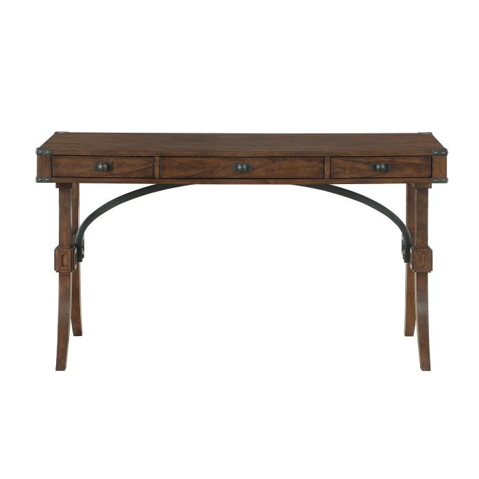 Frazier Writing Desk in Brown Cherry 1649-16 - U&U Home Budget Furniture (Carteret, NJ)