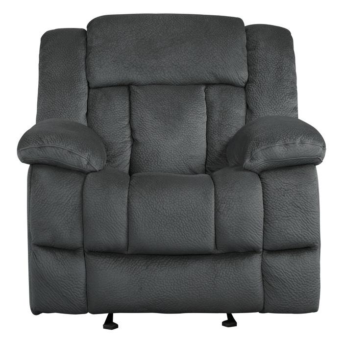 Laurelton Glider Reclining Chair in Charcoal 9636CC-1 - U&U Home Budget Furniture (Carteret, NJ)