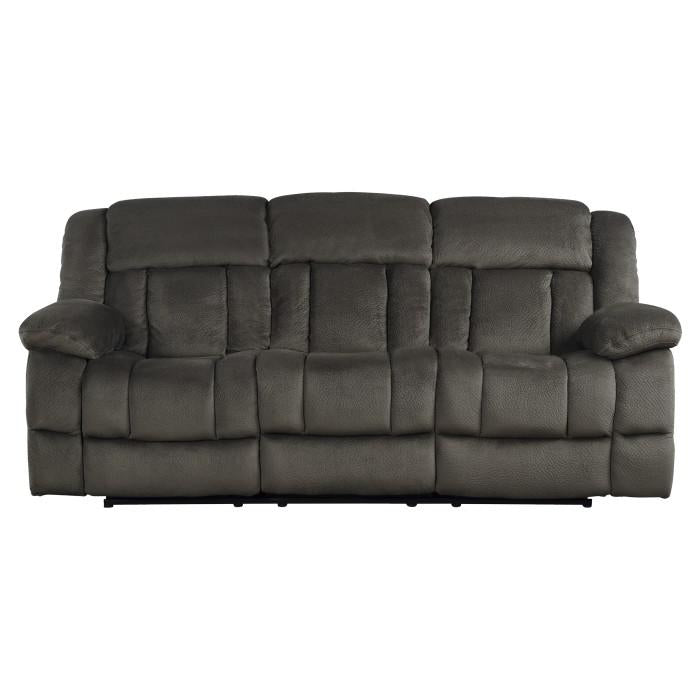 Laurelton Double Reclining Sofa in Chocolate 9636-3 - U&U Home Budget Furniture (Carteret, NJ)