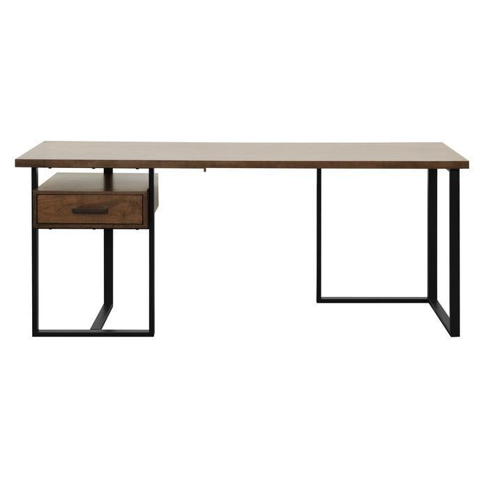 Sedley Return Desk with One Cabinet, Reversible in Walnut 5415RF-16* - U&U Home Budget Furniture (Carteret, NJ)