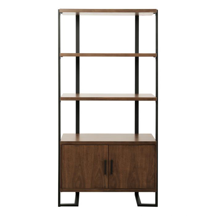 Sedley Bookcase in Walnut 5415RF-17* - U&U Home Budget Furniture (Carteret, NJ)
