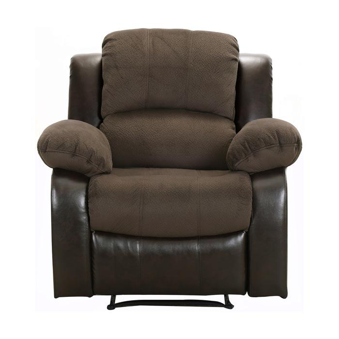 Granley Reclining Chair in Chocolate 9700FCP-1 - U&U Home Budget Furniture (Carteret, NJ)