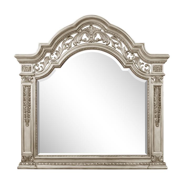 Catalonia Mirror in Platinum Gold 1824PG-6 - U&U Home Budget Furniture (Carteret, NJ)