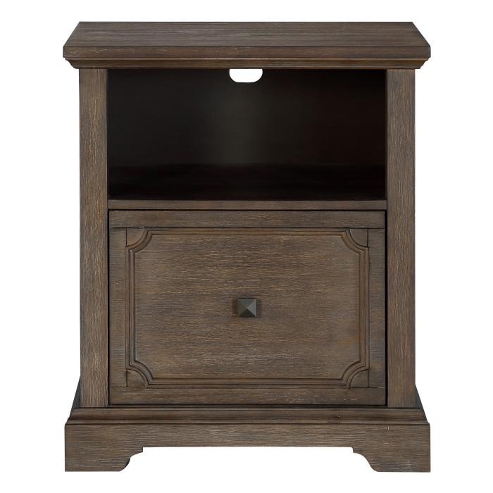 Toulon File Cabinet in Wire-Brushed 5438-18 - U&U Home Budget Furniture (Carteret, NJ)