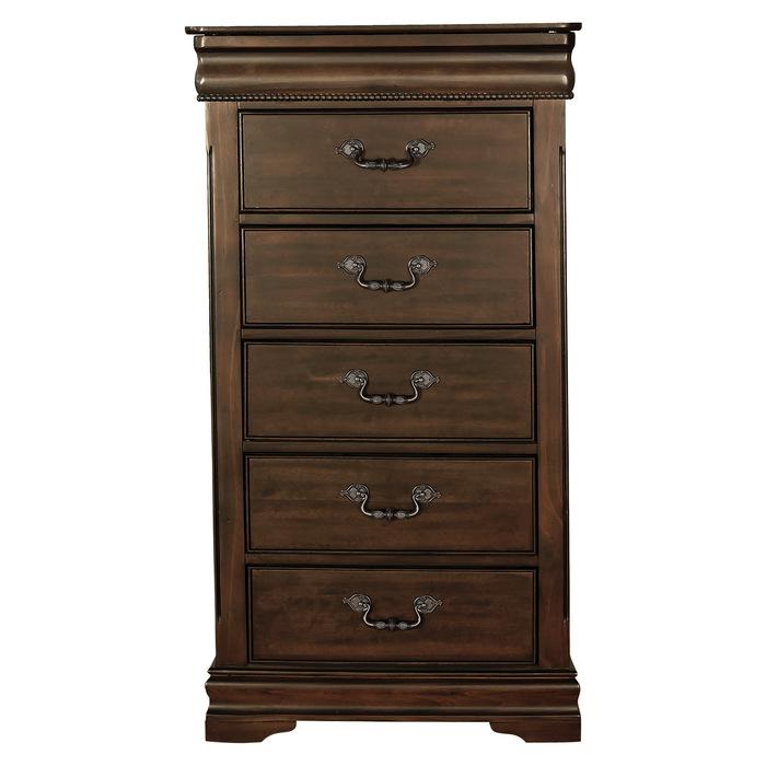 Mont Belvieu Lift-Top Lingerie Chest in Dark Cherry 1869-12 - U&U Home Budget Furniture (Carteret, NJ)
