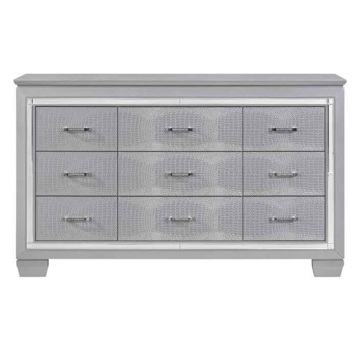 Allura Dresser in Silver 1916-5 - U&U Home Budget Furniture (Carteret, NJ)